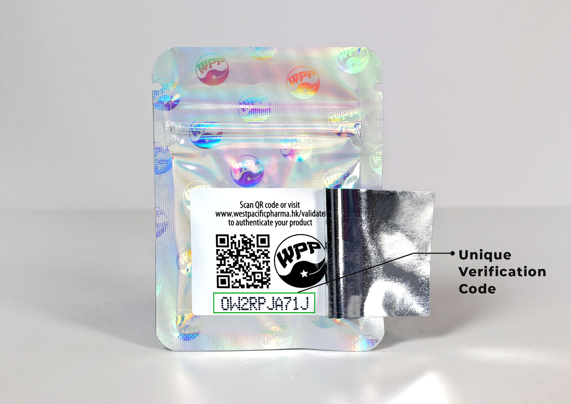 Unique verification code - tablet form products