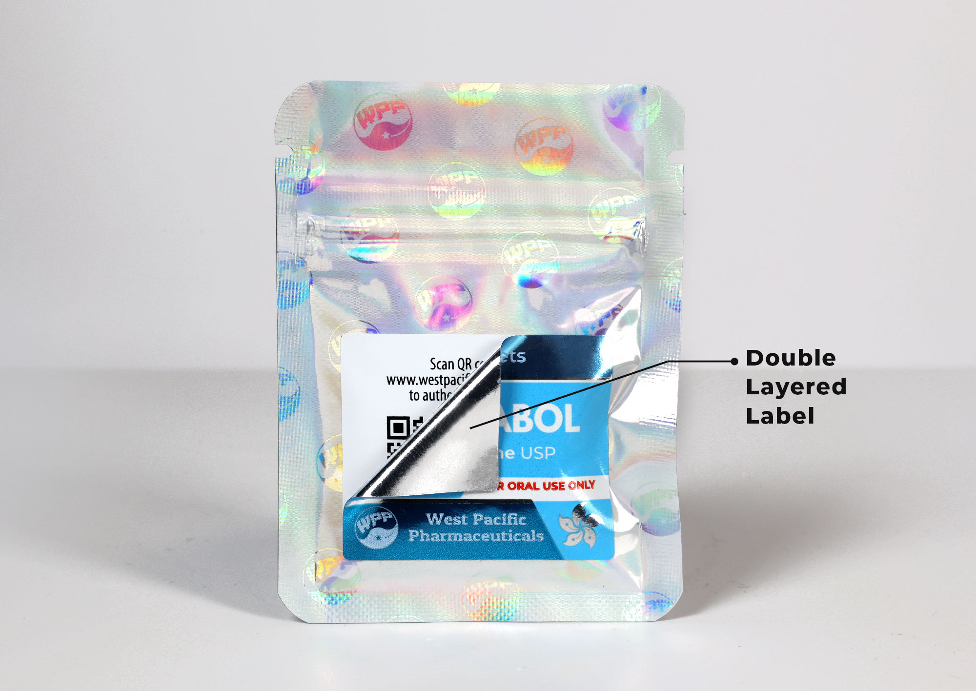 Double layered label - tablet form products